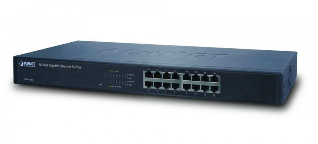 Planet GSW-1601 – 16-Port 10/100/1000Mbps Gigabit Ethernet Switch